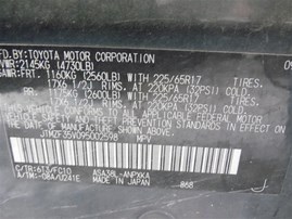 2009 Toyota Rav4 Gray 2.5L AT 2WD #Z24719